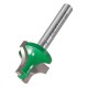 Trend C073AX1/4TC CraftPro Sash Bar Ovolo Joint Router Cutter 10mm Radius (Profile)