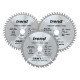 Trend CraftPro Triple Pack Mixed Saw Blade - 160mm dia x 2.2 kerf x 20 bore 24T 48T