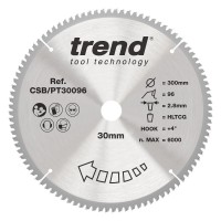 Trend Laminate / HPL Circular Saw Blade - 300mm dia x 2.8 kerf x 30 bore 96T