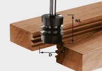 Festool 491034 Tongue and Groove Cutter - 32mm Cut x 34mm Dia x 8mm Shank HW