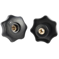 UJK Star Knobs Fully Threaded Female M6 (Pair) - 106125