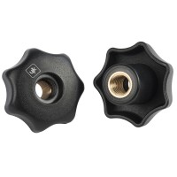 UJK Star Knobs Fully Threaded Female M10 (Pair) - 106126