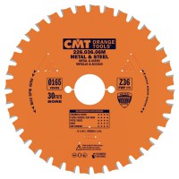 CMT Medium / Thick Metal and Steel Saw Blade 165mm dia x 1.6 kerf x 30 bore Z36 8�FWF