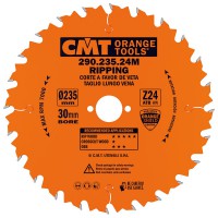 CMT Industrial Rip Saw Blade 235mm dia x 2.8 kerf x 30(+25) bore Z24 10�ATB