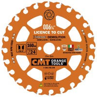 CMT XTreme Demolition Saw Blade - 160mm dia x 2.3 kerf x 20 bore Z24 5�ATB