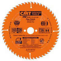 CMT ITK Plus Thin-Kerf Fine Cut-Off Saw Blade 160mm dia x 1.8 kerf x 20 (+16) bore Z56 10� ATB + 8� SHEAR