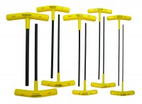 BONDHUS HTX10-9 T-Handle Hex Driver Set L9\"- 10 pcs - 3/32\"-3/8\", 15338