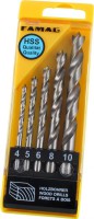Famag 1591 Brad point drill bit HSS Set of 5 pcs � 4 5 6 8 10 mm