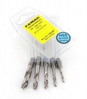Famag 1596805 Brad point drill bit HSS-G short version Set of 5pcs � 3-8 mm