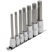 Draper Expert Ribe Socket Bit Set, 3/8\" 1/2\" Square Drive (7 Piece) - 16346