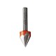 CMT Laser Point Router Bits 60� - 12.7 dia x 11mm cut x 1/4 shank