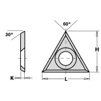 CMT 10pk Standard Reversible Triangular Knives 22mm x 19 x 2 - K1920 - 790.220.02