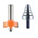CMT Rabbeting router bit set - 34.9 dia x 12.7mm cut x 1/4 shank