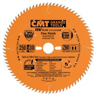 CMT ITK Plus Thin-Kerf Fine Cut-Off Saw Blade 190mm dia x 1.7 kerf x 30 (+20 +16) bore Z64 10� ATB + 8� SHEAR