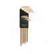 BONDHUS BLX10G Gold Guard Ball End Hex Allen Key Set - 10 pcs - 1/16"-1/4", 37938