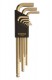 BONDHUS BLX9MG Gold Guard Ball End Hex Allen Key Set - 9 pcs - 1.5mm-10mm, 38099