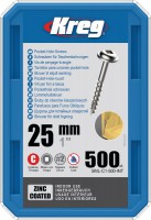 Kreg SML-C1-500 Kreg Pocket Hole Screws - 25mm / 1\" x 8 Coarse, Washer-Head, qty 500