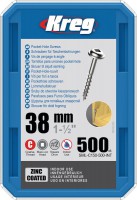 Kreg SML-C150-500 Kreg Pocket Hole Screws - 38mm / 1-1/2\" x 8 Coarse, Washer-Head, qty 500