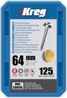 Kreg SML-C250-125 Kreg Pocket Hole Screws - 64mm / 2-1/2\" x 8 Coarse, Washer-Head, qty 125
