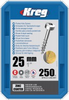 Kreg SPS-C1-250 Kreg Pocket Hole Screws - 25mm / 1\" x 6 Coarse, Pan-Head, qty 250
