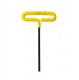 BONDHUS 1/4" T-Handle Cushion Grip Hex Driver - L9", 46512