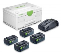 Festool 578815-PK2 Energy Set SYS 18V 4 x TBX 8 Battery Packs / SCA 16 Rapid Charger