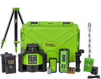 Grettz G80 Green Beam Dual Slope Rotary Laser Level Kit Professional