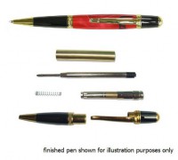 Charnwood Sienna Pen Kit (Gold and Gunmetal) - PENSGGM