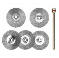 Proxxon Stainless Steel Wire Wheel Brush 22mm 5pc - 28956