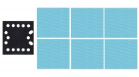 Trend Professional Mesh Quarter Sheet Sanding Pad with Pad Saver, 115 x 107mm, 6 x Mixed Grits - AB/QTR/M7/P