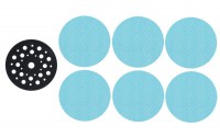 Trend Professional Mesh Sanding Disc with Pad Saver, 125mm Diameter, 6 x Mixed Grits - AB/125/M7/P