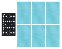 Trend Professional Mesh Sheet Sanding Pad with Pad Saver, 80 x 133mm, 6 x Mixed Grits - AB/133/M7/P