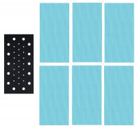 Trend Professional Mesh Half Sheet Sanding Pad with Pad Saver, 115 x 230mm, 6 x Mixed Grits - AB/HLF/M7/P