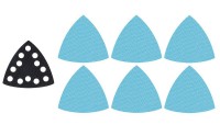 Trend Professional Mesh Sheet Sanding Pad with Pad Saver, 93mm Delta, 6 x Mixed Grits - AB/OSC/M7/P