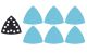 Trend Professional Mesh Sheet Sanding Pad with Pad Saver, 93mm Delta, 6 x Mixed Grits - AB/OSC/M7/P