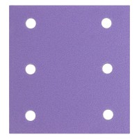 Trend Aluminium Oxide Quarter Sheet Sanding Pad, 115 x 107mm, 120G 6-Hole (10 Pack) - AB/QTR1/120A