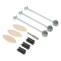 Trend ZIP/25/158/3 - ZIPBOLT Slimline Worktop Connector Kit (16-25mm)